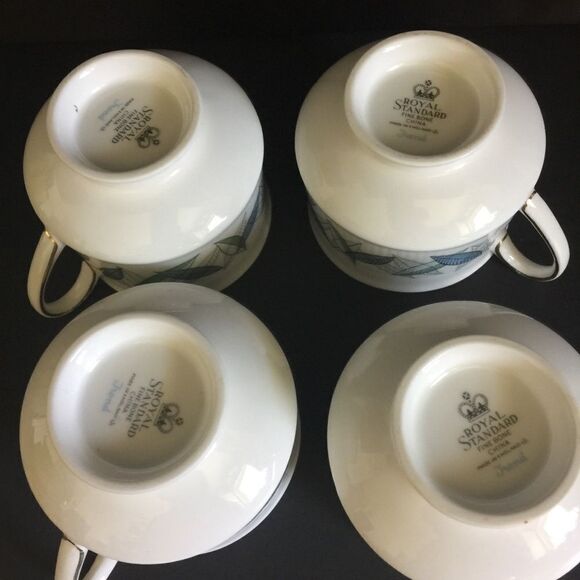Trend by Royal Sta Fine Bone China England 4 Cups - Picture 5 of 8